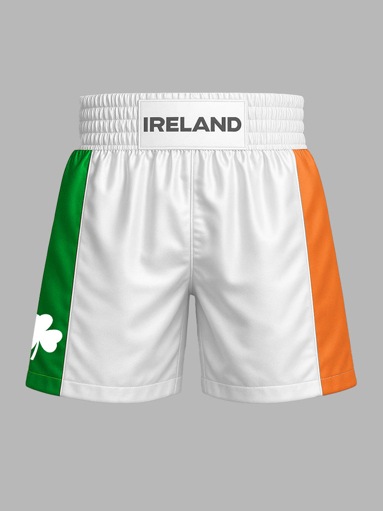 Irish Boxing Shorts White