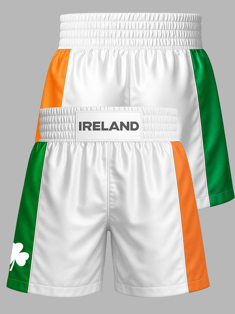 Irish Boxing Shorts White